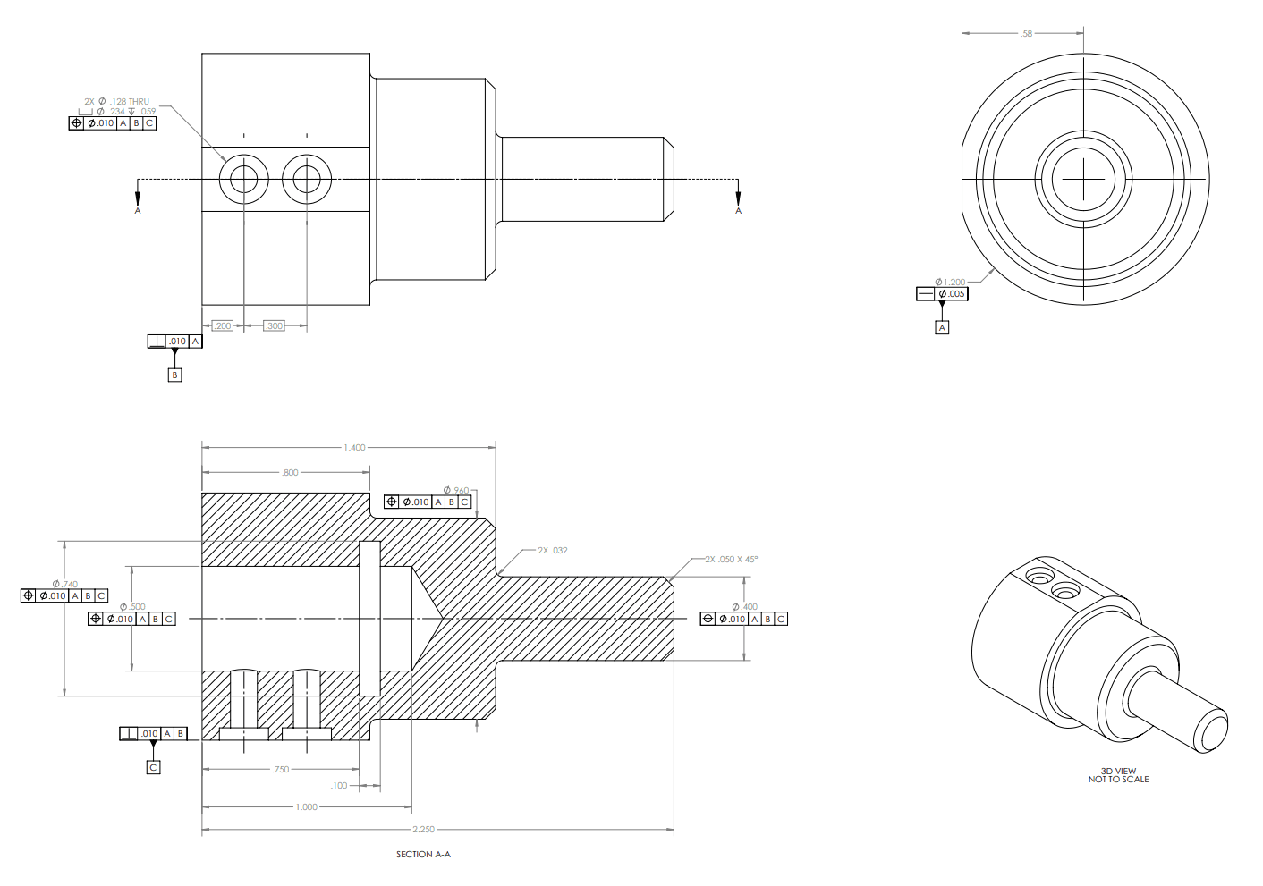 2D engineering drawing produced by First Draft